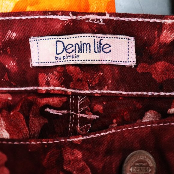 Denim Life by Pimkie 2 Tone TyeDye Boho Tapered Denim Jeans 30/32 - Picture 9 of 9